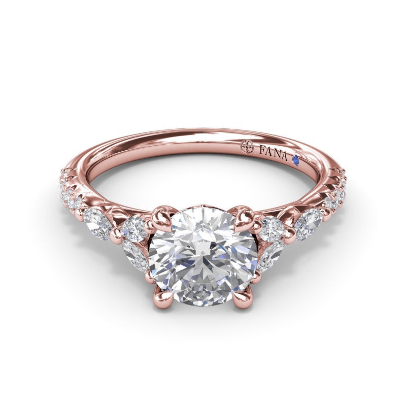 Fana Vintage Floral Diamond Engagement Ring