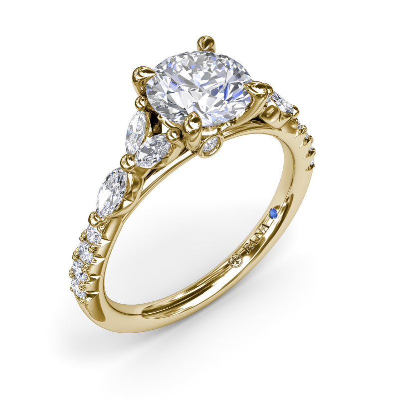 Fana Vintage Floral Diamond Engagement Ring