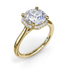 Fana Octagon Halo Diamond Engagement Ring