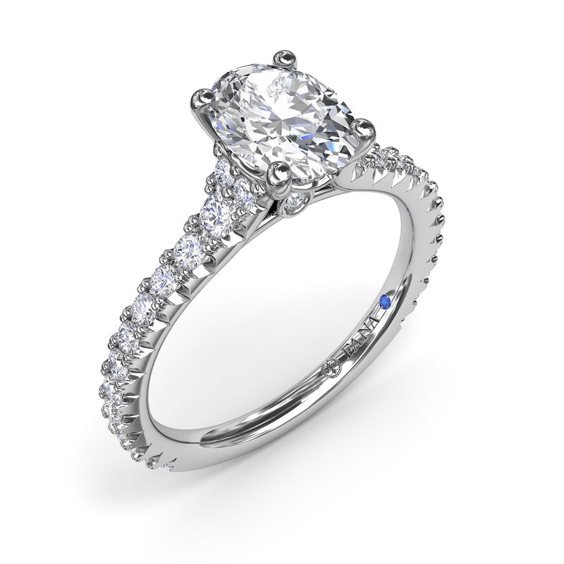 Fana Sophisticated Side Cluster Diamond Band Engagement Ring