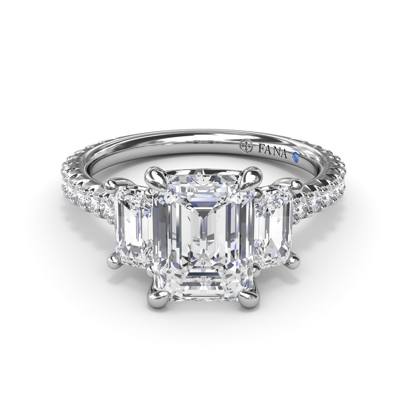 Fana Three Stone Beauty Diamond Engagement Ring