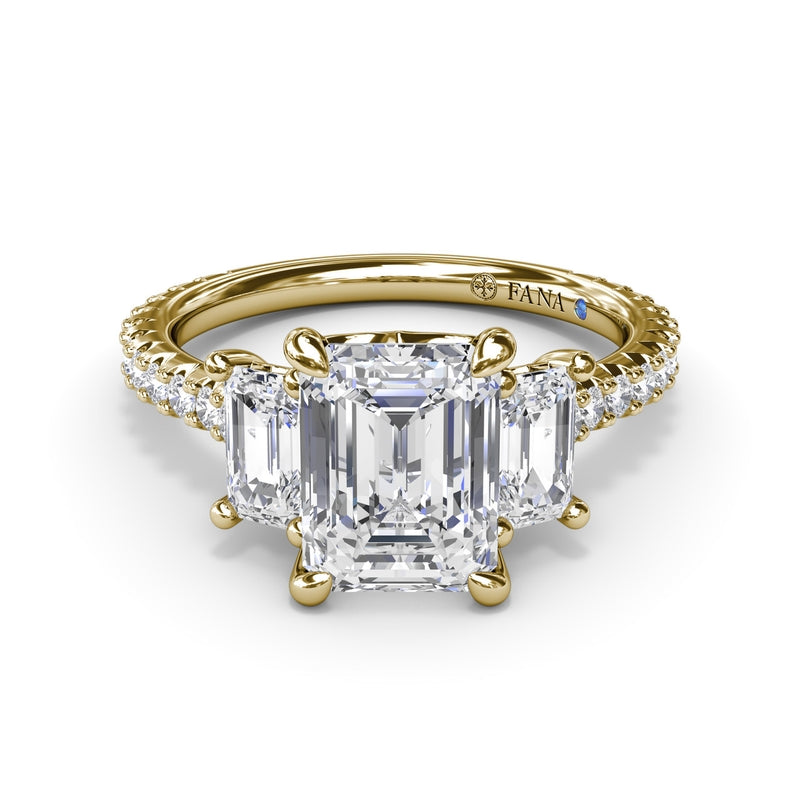 Fana Three Stone Beauty Diamond Engagement Ring