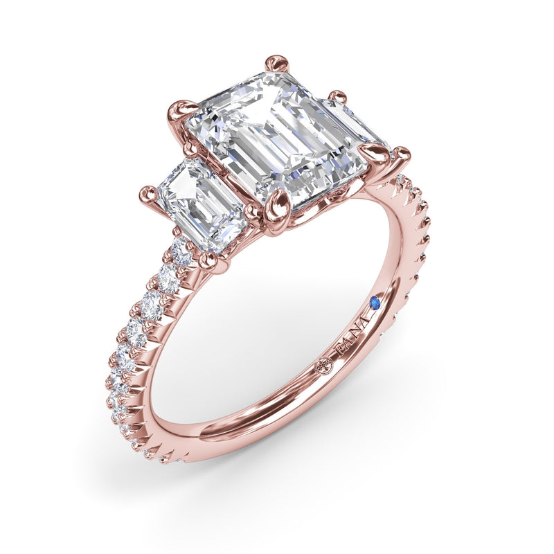 Fana Three Stone Beauty Diamond Engagement Ring