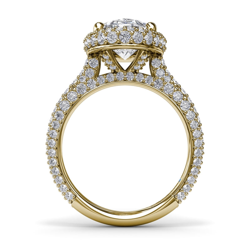 Fana Opulent Halo Diamond Engagement Ring