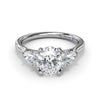 Fana Pear Side Cluster Diamond Engagement Ring