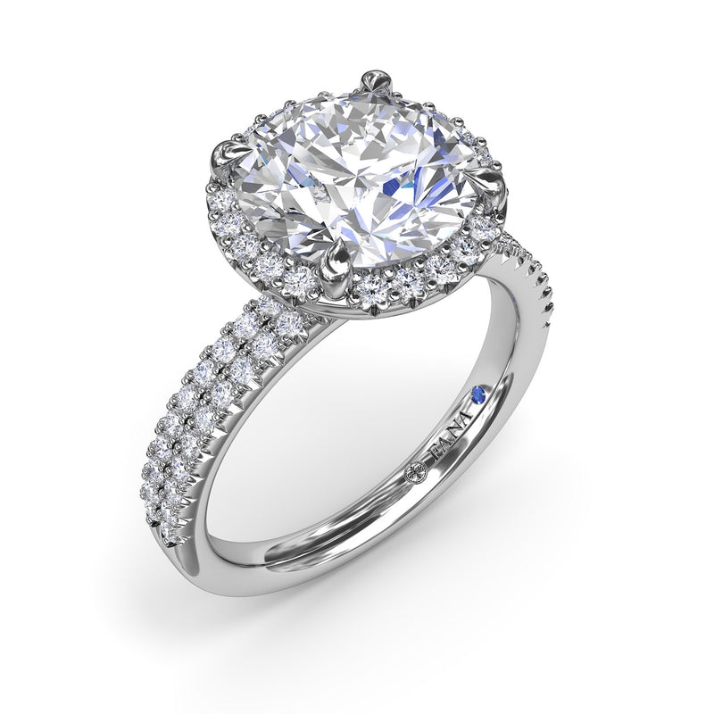 Fana Diamond Halo Engagement Ring