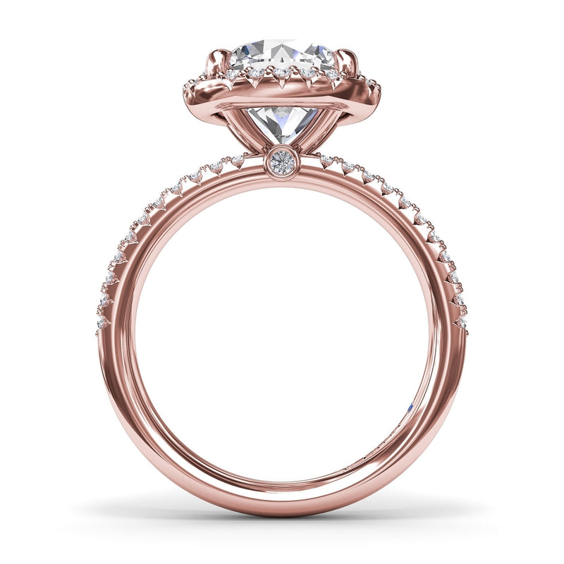 Fana Diamond Halo Engagement Ring