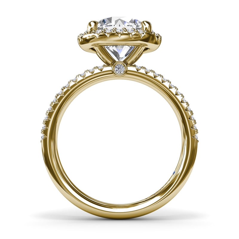 Fana Diamond Halo Engagement Ring