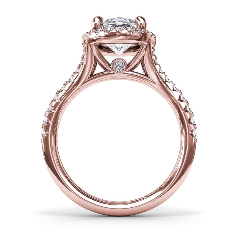 Fana Majestic Halo Diamond Engagement Ring