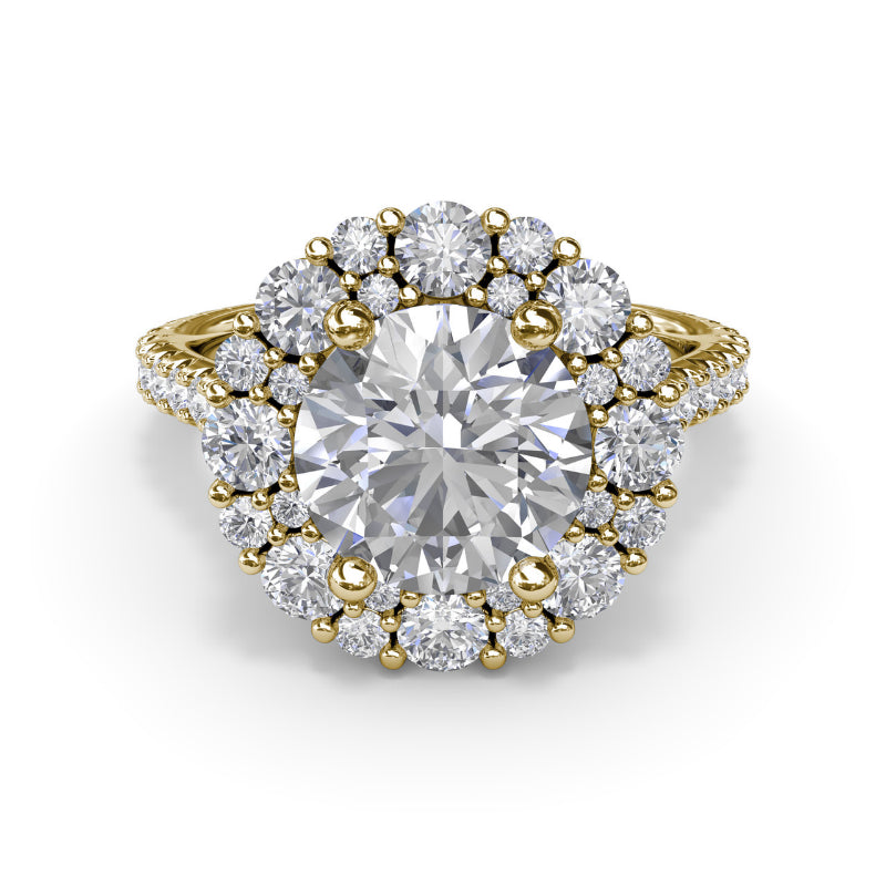 Fana Floral Cluster Diamond Engagement Ring