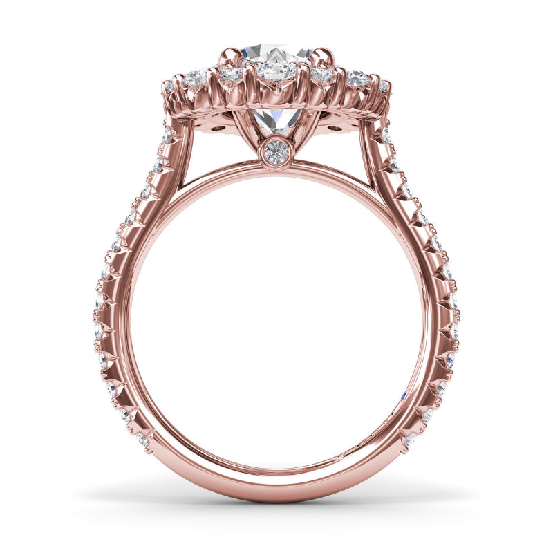 Fana Floral Cluster Diamond Engagement Ring