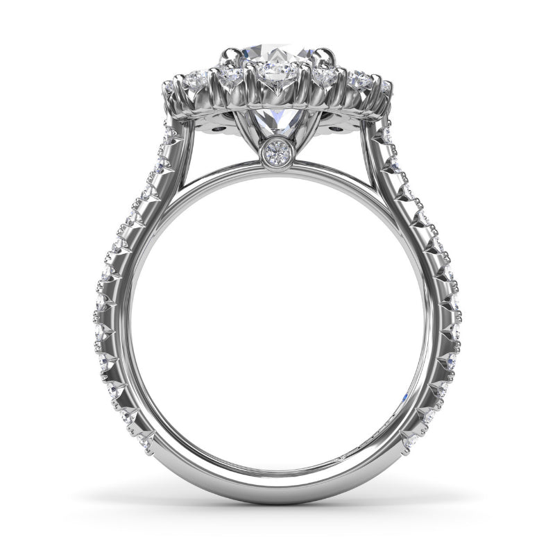 Fana Floral Cluster Diamond Engagement Ring