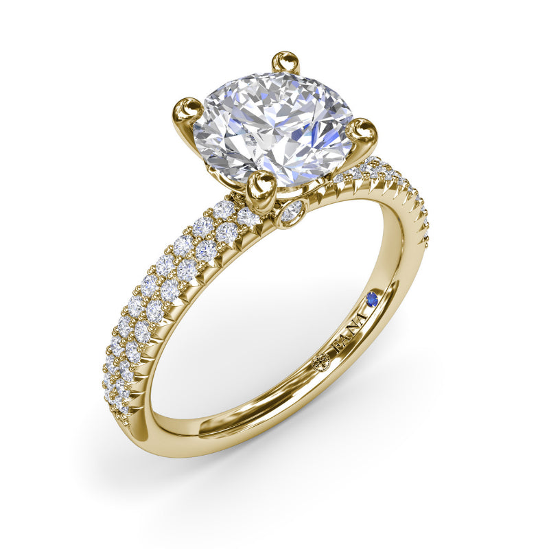 Fana Pave Diamond Engagement Ring