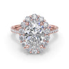 Fana Floral Halo Diamond Engagement Ring