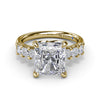 Fana Princess Cut Side Stone Diamond Engagement Ring