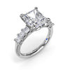 Fana Princess Cut Side Stone Diamond Engagement Ring