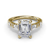 Fana Alternating Baguette and Round Diamond Engagement Ring