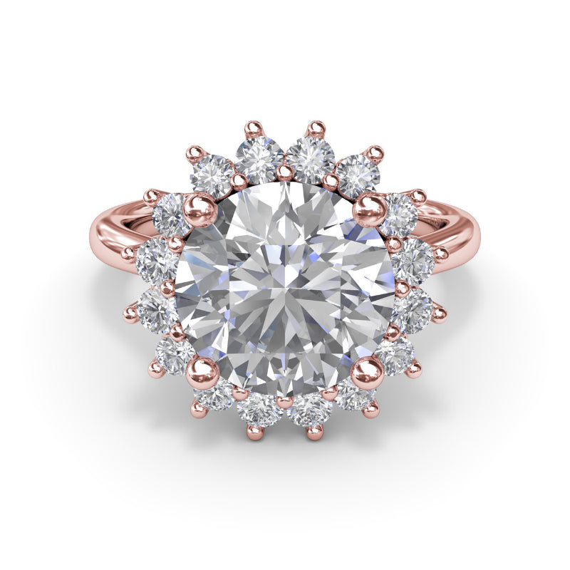 Fana Floral Diamond Engagement Ring