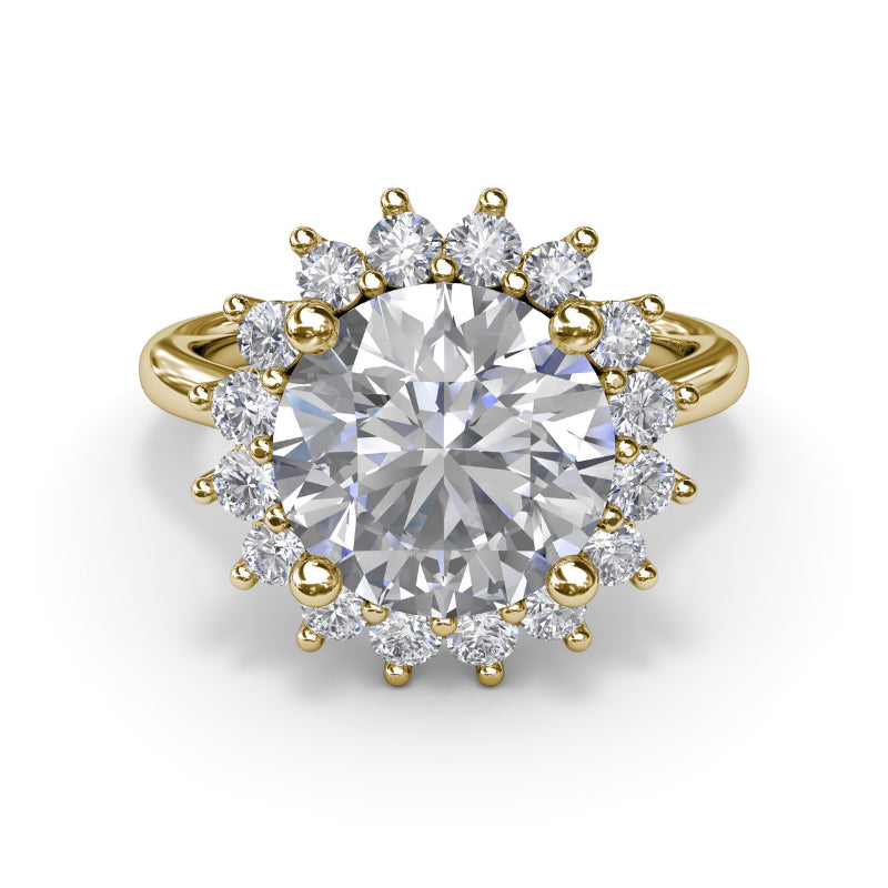 Fana Floral Diamond Engagement Ring