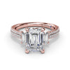 Fana Two-Toned Emerald Cut Diamond Engagement Ring