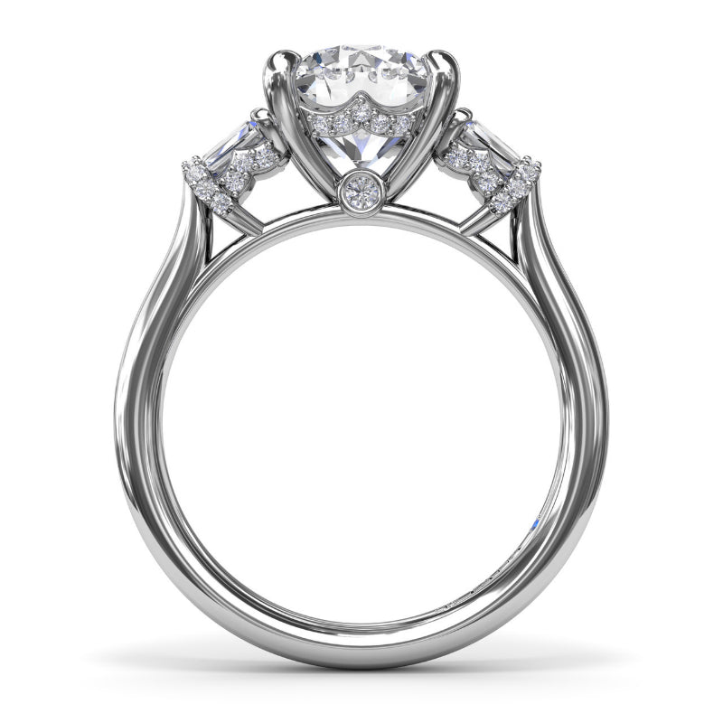 Fana Double Baguette Diamond Engagement Ring