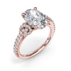 Fana Oval Love Knot Diamond Engagement Ring