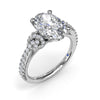 Fana Oval Love Knot Diamond Engagement Ring