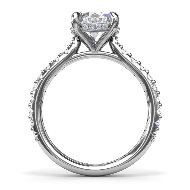 Fana Hidden Halo Diamond Engagement Ring