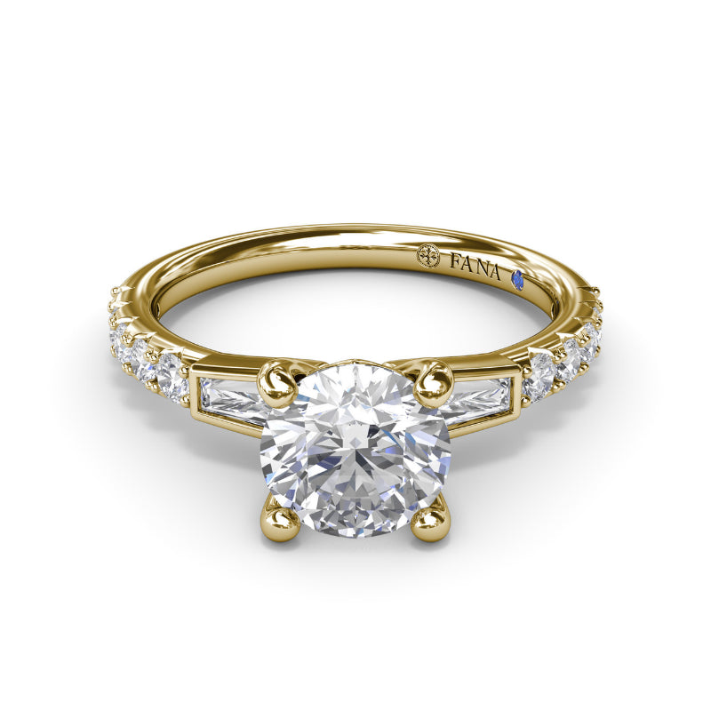 Fana Tapered Baguette Diamond Engagement Ring