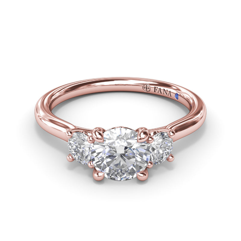 Fana Three-Stone Diamond Engagement Ring