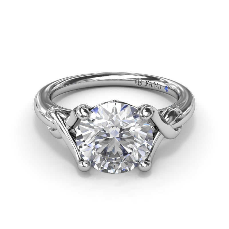 Fana Smooth Love Knot Diamond Engagement Ring