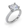 Fana Tapered Pave Diamond Engagement Ring