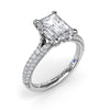 Fana Split Shank Tapered Pave Engagement Ring