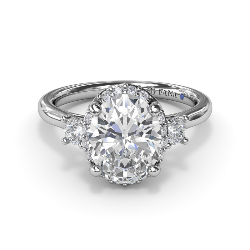 Fana Diamond Halo Engagement Ring