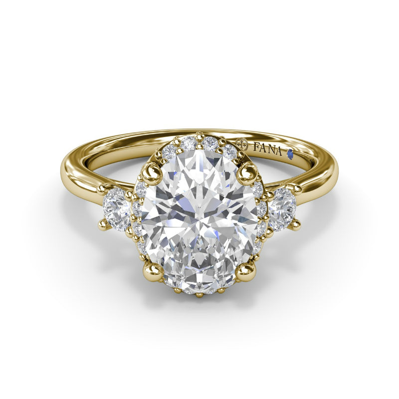 Fana Diamond Halo Engagement Ring