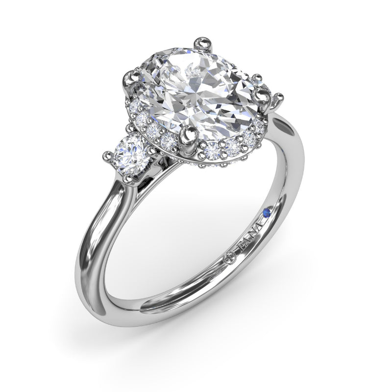 Fana Diamond Halo Engagement Ring