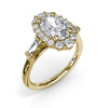 Fana Diamond Baguette Halo Engagement Ring