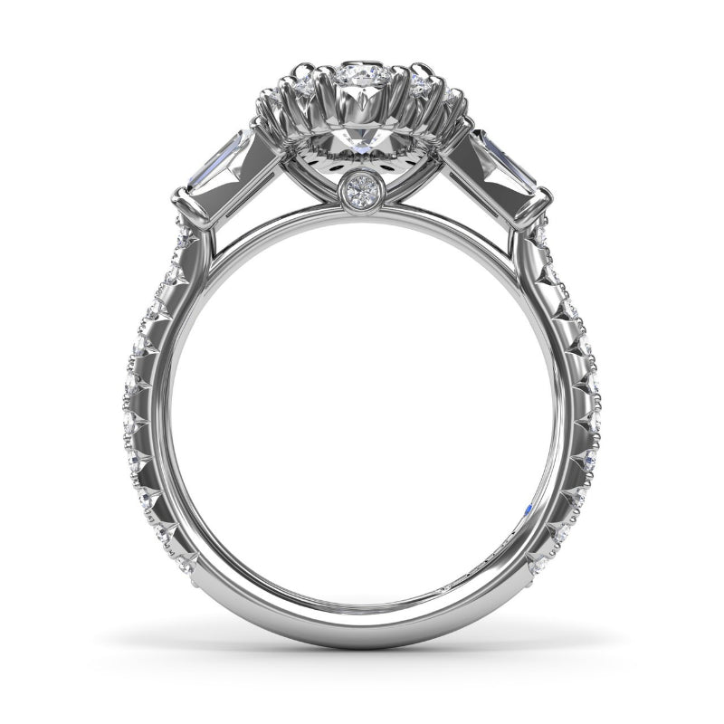 Fana Marquise Baguette Diamond Engagement Ring