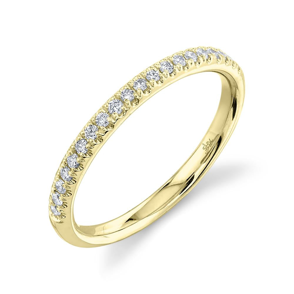 Shy Creation 14k Gold Yellow 0.18Ct Diamond Band