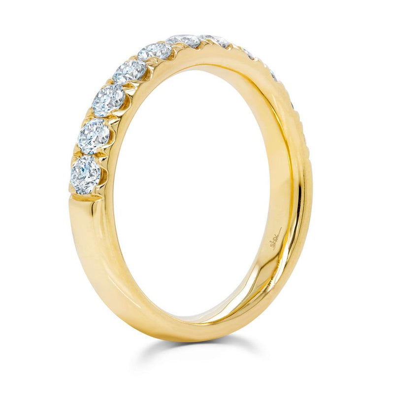 Shy Creation 14k Gold Yellow 0.90Ct Diamond Band