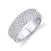 Shy Creation 14k Gold White Carrington 1.32 ct. Diamond Pave Band