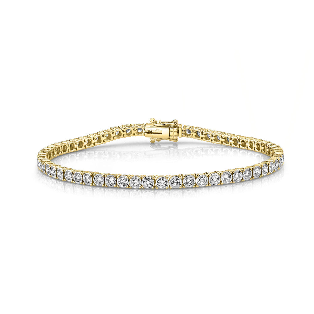 Shy Creation 14k Gold Yellow 2.02Ct Diamond Tennis Bracelet