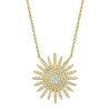 Shy Creation 14k Gold Yellow 0.43Ct Diamond Starburst Necklace