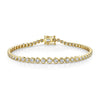 Shy Creation 14k Gold Yellow 1.90Ct Diamond Bezel Tennis Bracelet