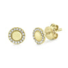 Shy Creation 14k Gold Yellow 0.10Ct Diamond Stud Earring