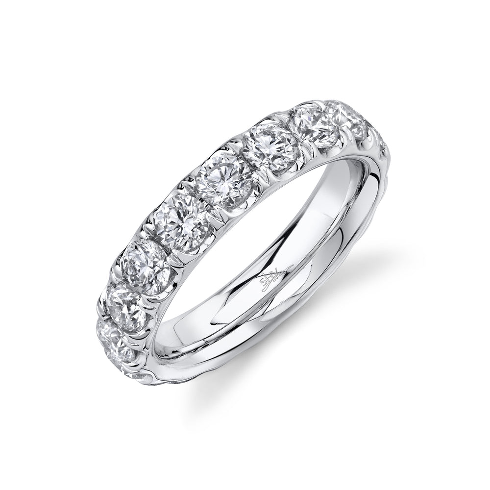 Shy Creation 14k Gold White 3.30Ct Diamond Eternity Band