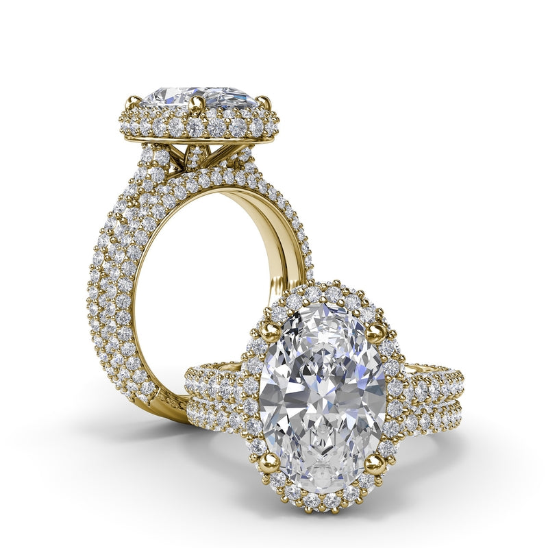 Fana Opulent Halo Diamond Engagement Ring