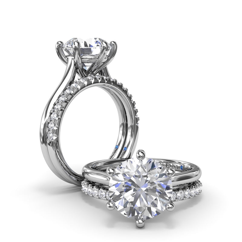 Fana Six Prong Diamond Engagement Ring