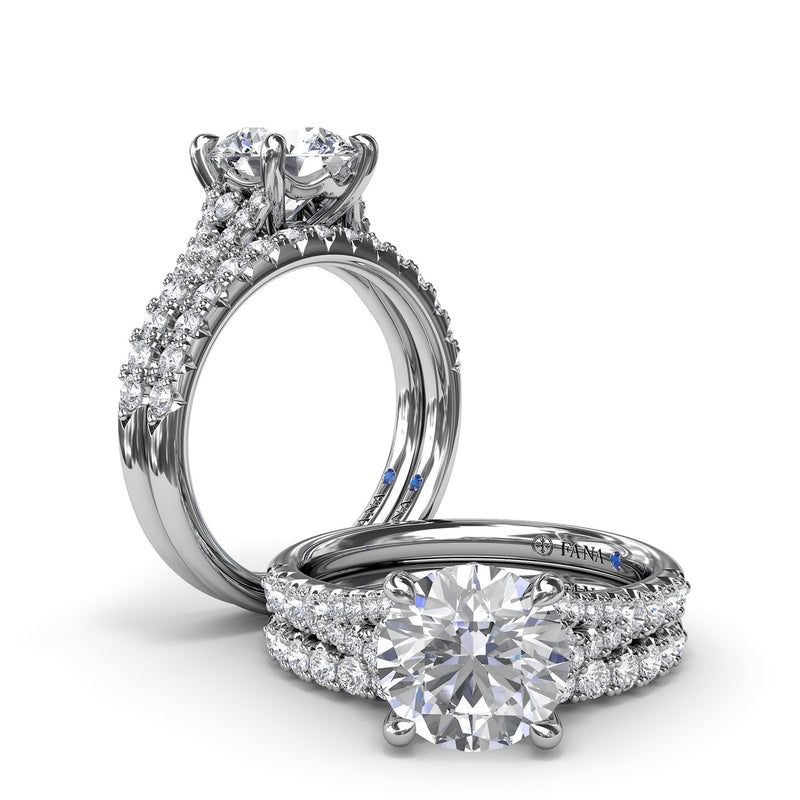 Fana Diamond Split Shank Engagement Ring