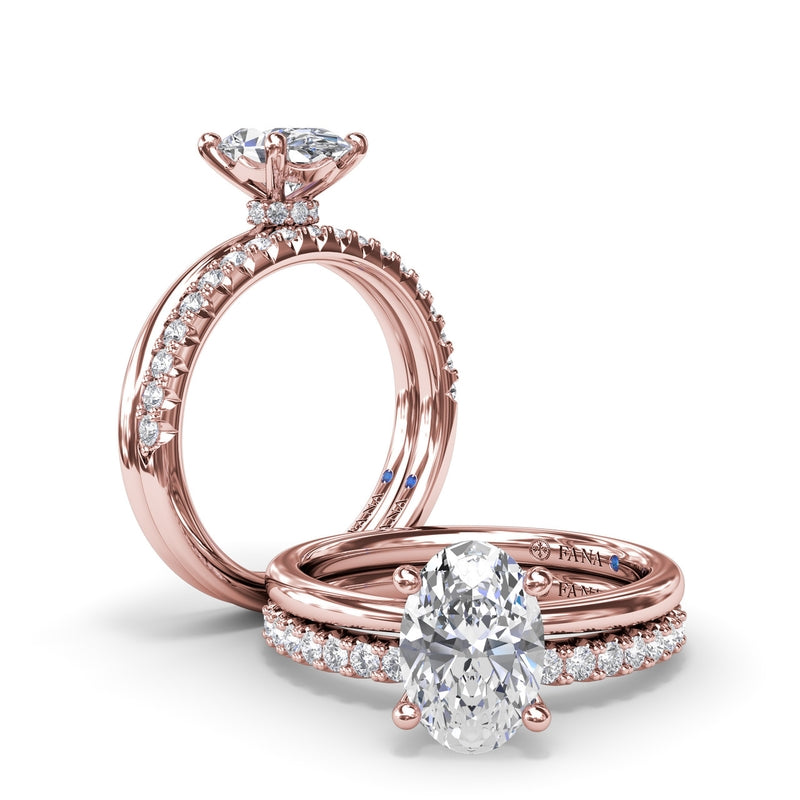 Fana Hidden Halo Engagement Ring